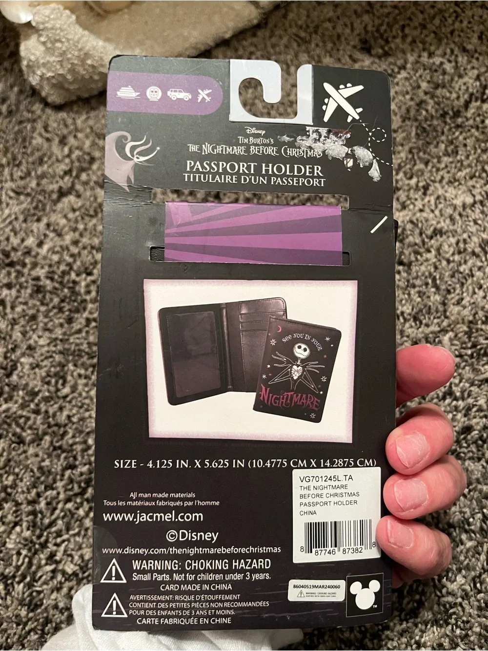 Nightmare Before Christmas passport holder